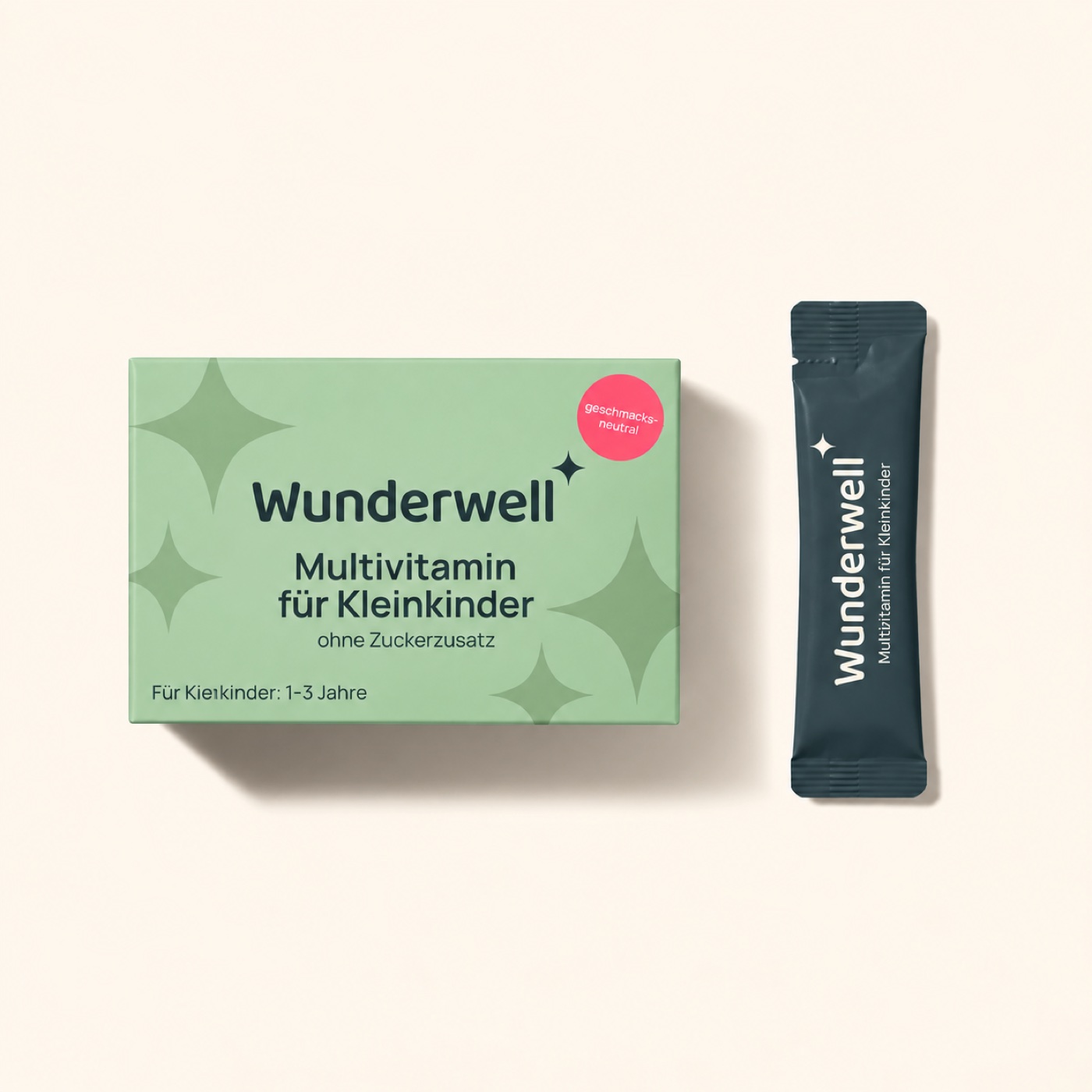 Wunderwell Multivitamin für Kleinkinder, Box und Stick